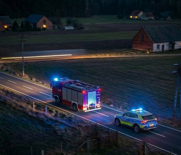 Pożar w Grzybowie. Na terenie Folwarku