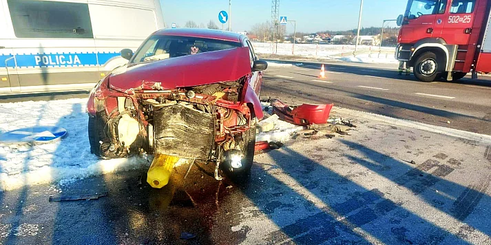 Kolejne zderzenie osobówek na obwodnicy Mielca!