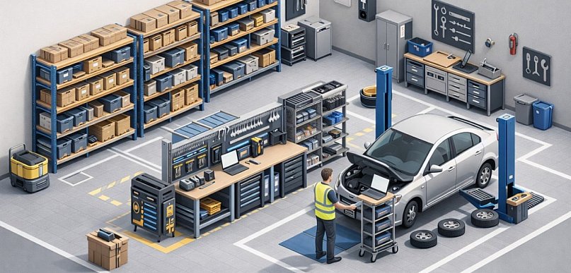 Metoda 5S w magazynie warsztatowym i serwisowym. Jak uniknąć chaosu?