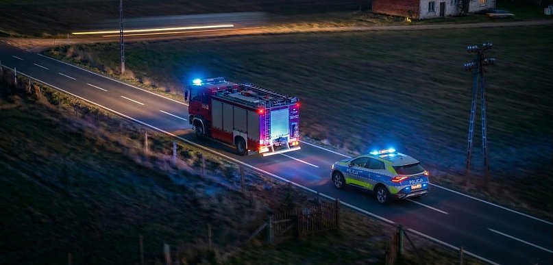 Pożar w Grzybowie. Na terenie Folwarku