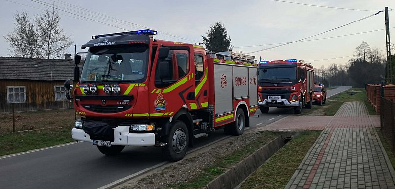 Pożar kuchni w domu jednorodzinnym. Akcja służb