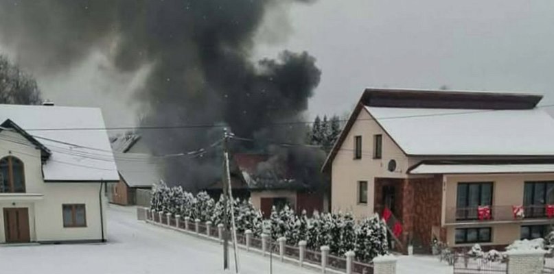 Duży pożar warsztatu w Jamach! - 104245