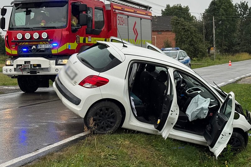 Wypadek w Trzcianie. Poszkodowane dzieci