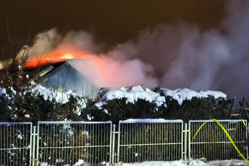 Pożar na ogrodach działkowych
