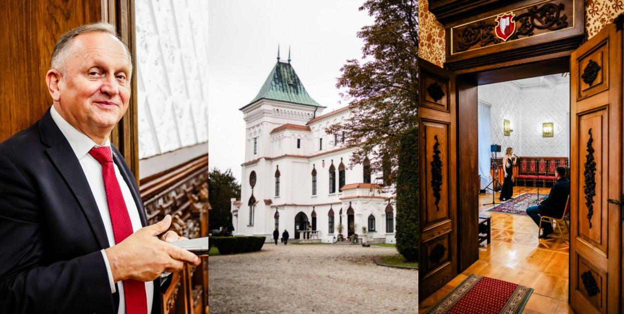 Na zdjęciu, pierwszy z lewej: prezes Stanisław Mazur. 