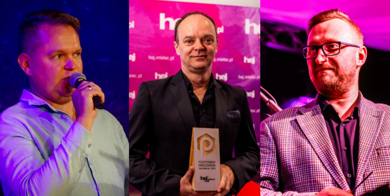 Od lewej: Damian Małek - dyrektor SCK Mielec, Krzysztof Urbański - dyrektor DK Przecław, Mateusz Pieniądz - dyrektor SCKiB Radomyśl Wielki.