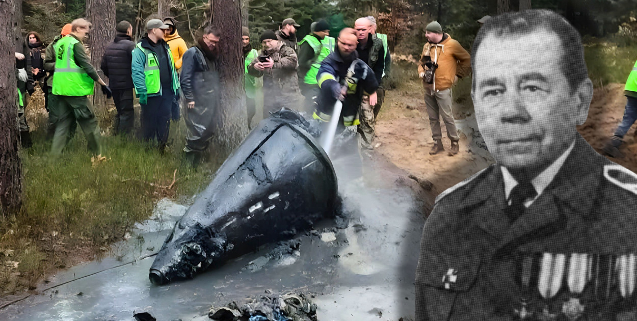 Zdjęcia: Brygida Rusin i fotografie archiwalne Parku Blizna. Na zdjęciu głównym: wydobycie rakiety V-2 oraz Aleksander Rusin. 