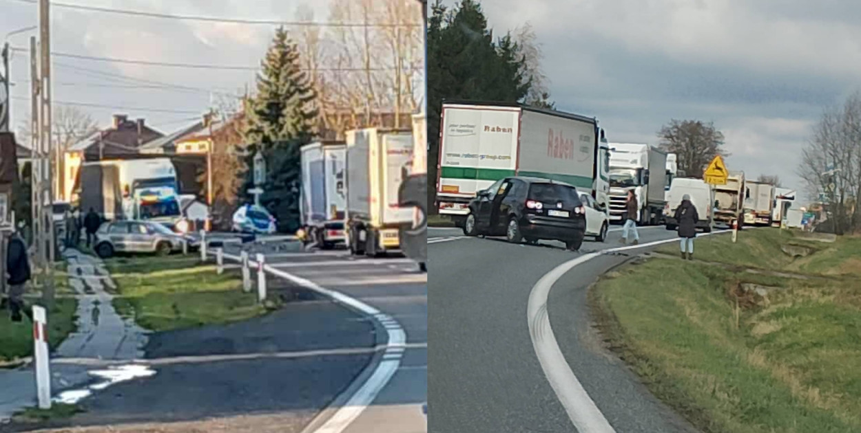 Dwa wypadki pod miastem, spore korki