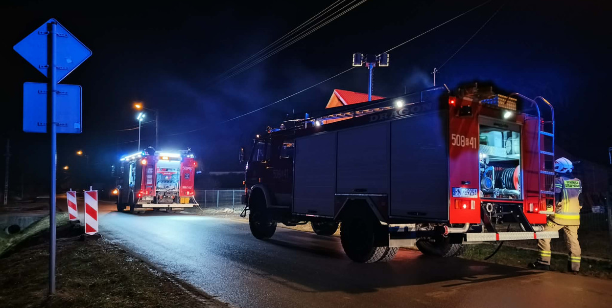 Pożar w Goleszowie. Fot. OSP Książnice.