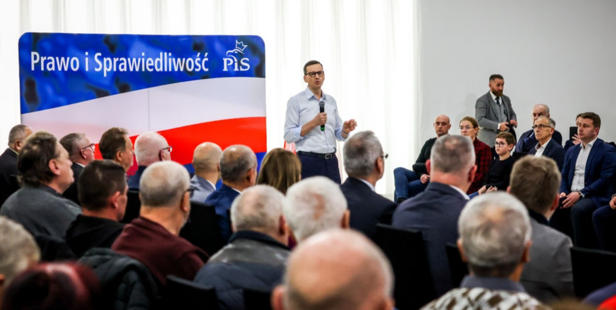 Mateusz Morawiecki w Mielcu. 25 listopada 2024. Fot. Kacper Strykowski / hej.mielec.pl
