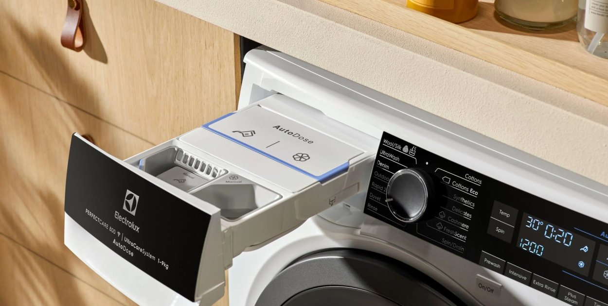 AutoDose w pralce Electrolux zapewnia idealną ilość detergentu do prania