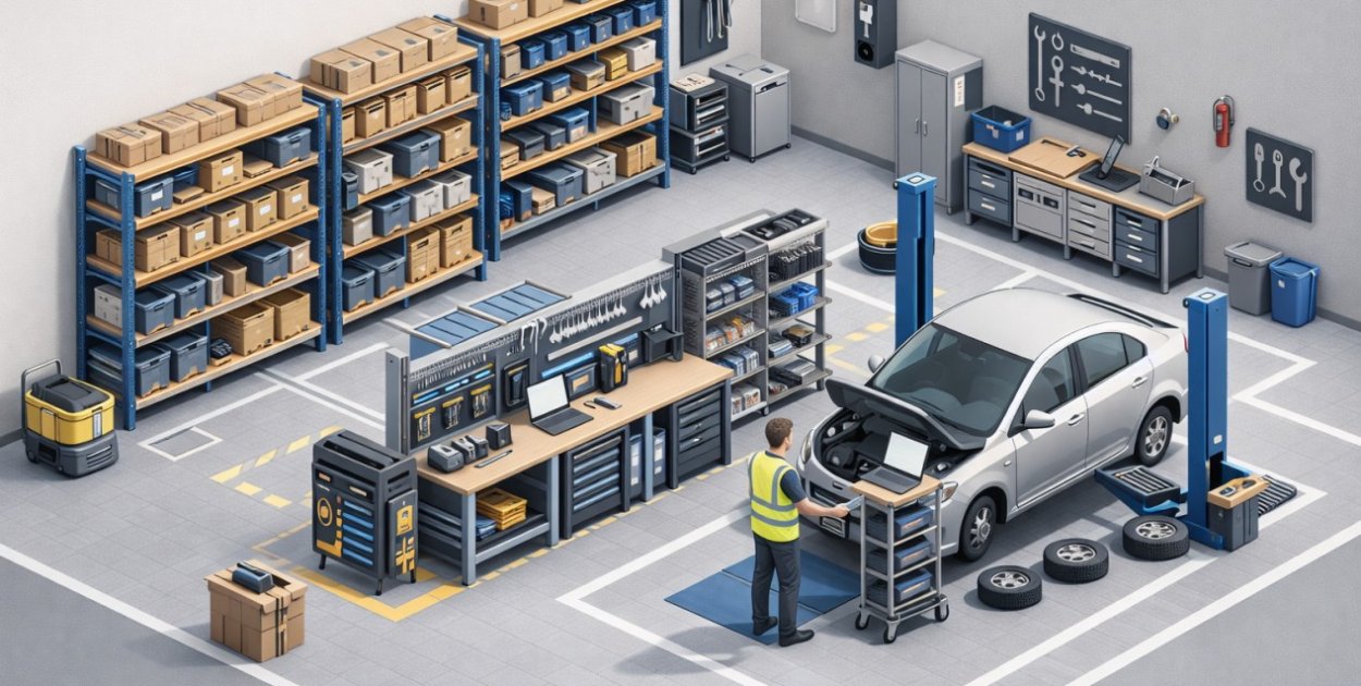 Metoda 5S w magazynie warsztatowym i serwisowym. Jak uniknąć chaosu?