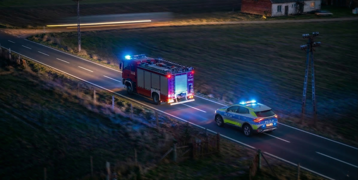 Pożar w Grzybowie. Na terenie Folwarku