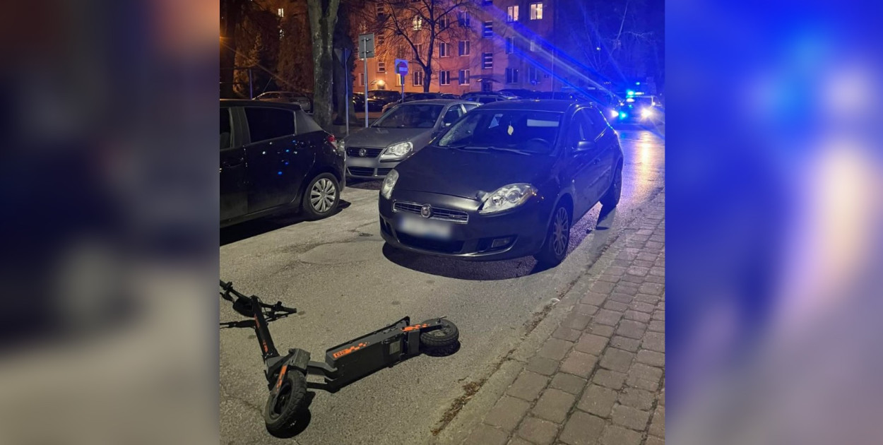 Nastolatek na hulajnodze wpadł pod samochód. Trafił do szpitala