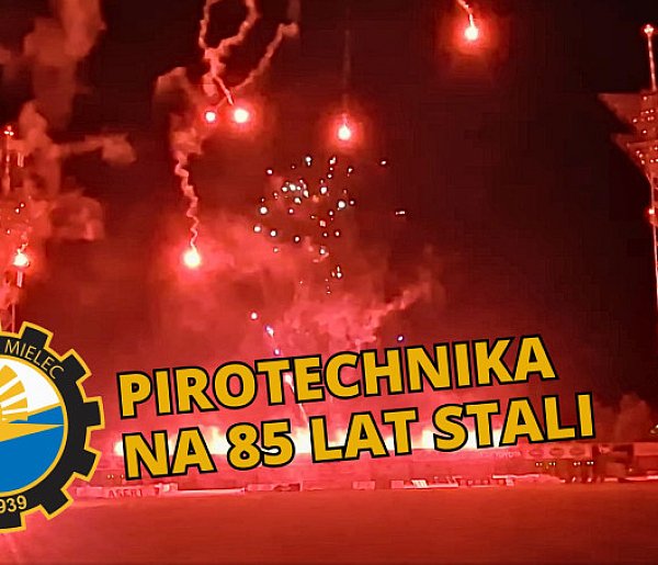 Pokaz pirotechniki z okazji 85-lecia FKS Stal Mielec