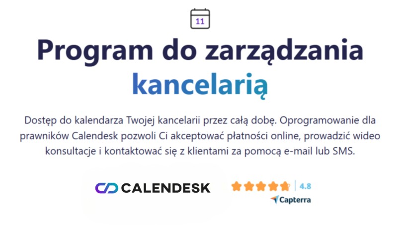 System rezerwacji dla kancelarii prawnej Calendesk