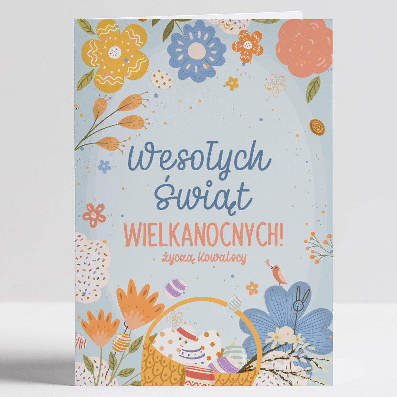 Personalizowana KARTKA WIELKANOCNA z życzeniami