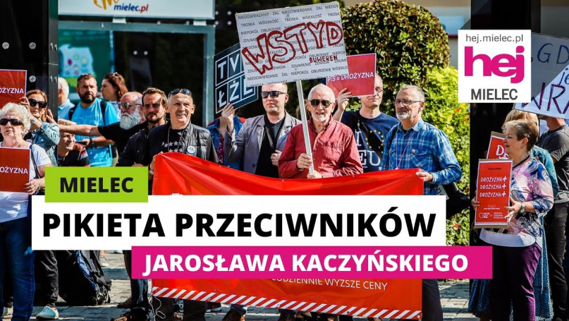 Przeciwnicy Jarosława Kaczyńskiego w Mielcu